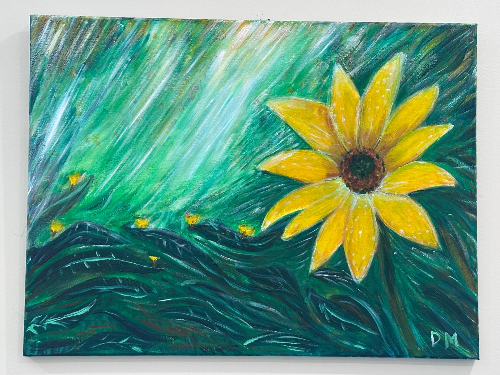 Sunflower painting by Drilon Malvataj